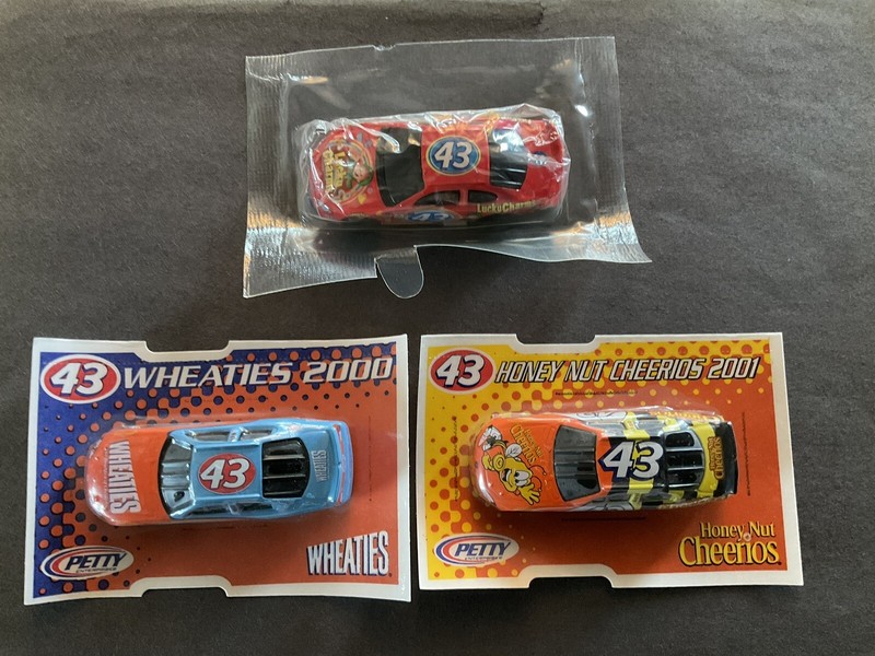 (Lot of 3)2000 2001 Richard Petty Diecast Cars(Wheaties Cheerios & Lucky Charms)