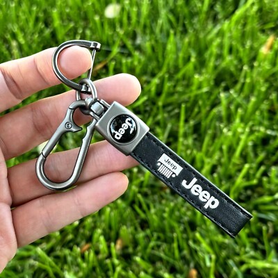 Jeep Genuine Leather Keychain US Seller Free Shipping