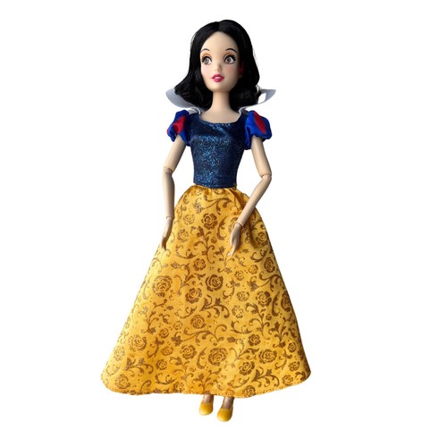 Poupée Disney Store Blanche Neige 11" articulée avec chaussures robe pailletée classique