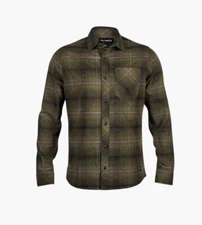 Fox Racing Men's Source Flannel Shirt Olive Green 31739-099