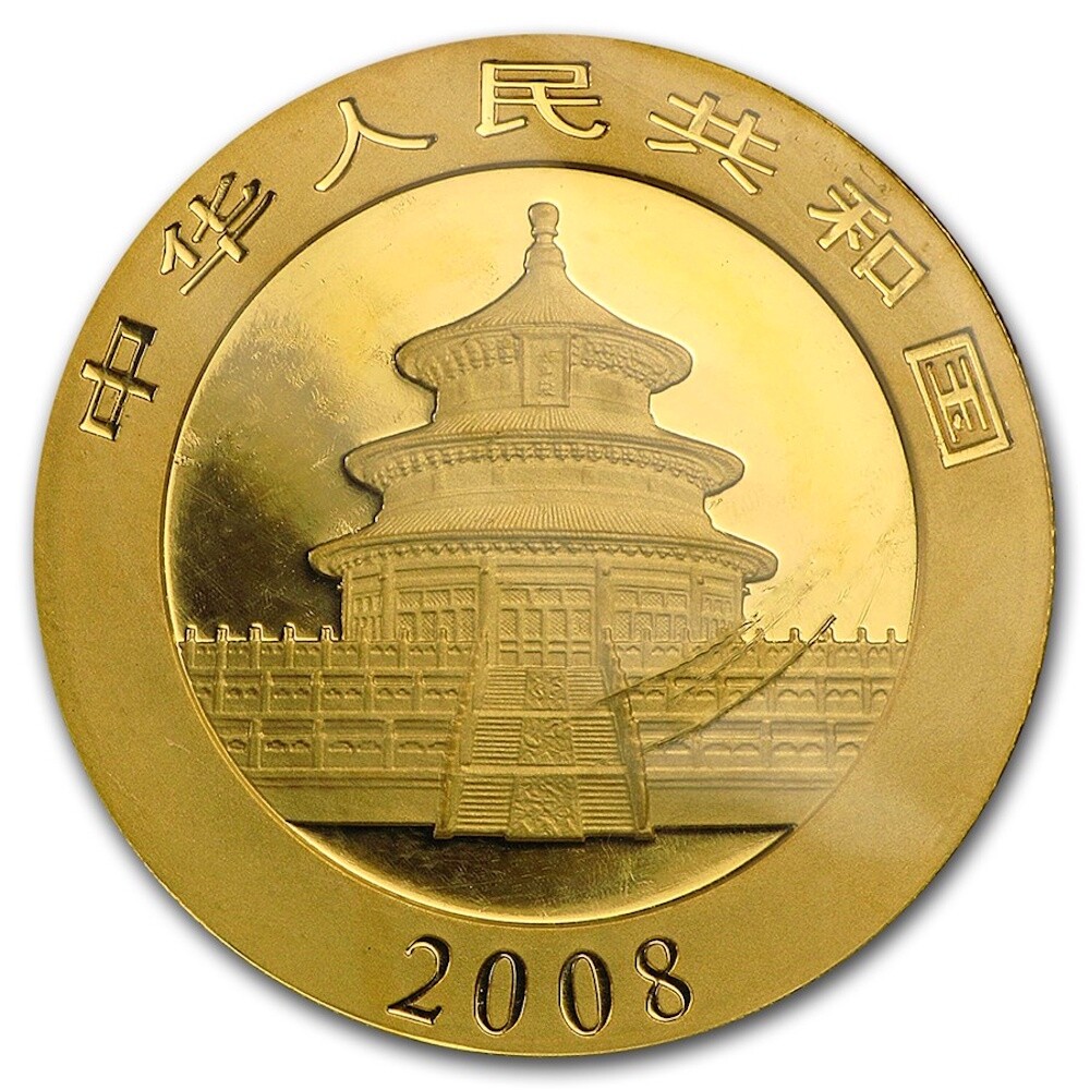 2008 China 1 oz Gold Panda Coin .999 Fine Gold BU -Sealed | eBay