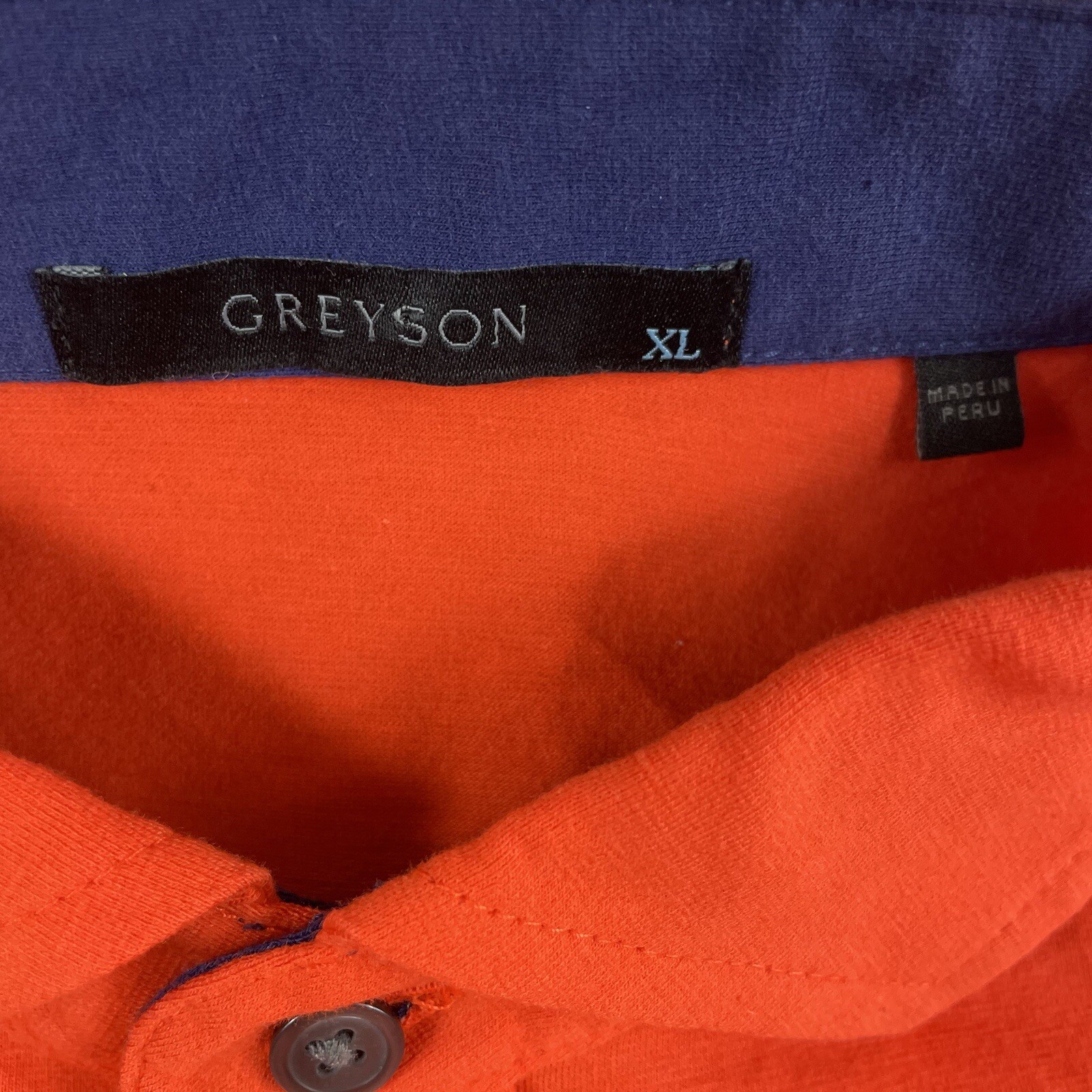 Greyson Solid Orange Performance Mens Golf Polo S… - image 4
