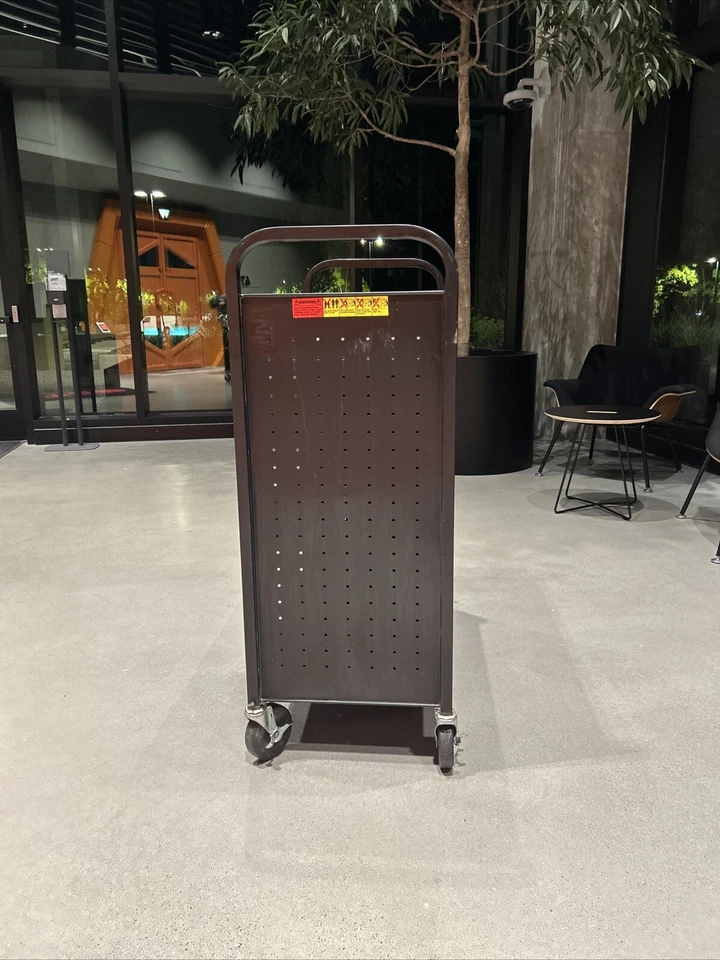 Double-Sided Shelf Book Cart -Black - Image 4 of 4