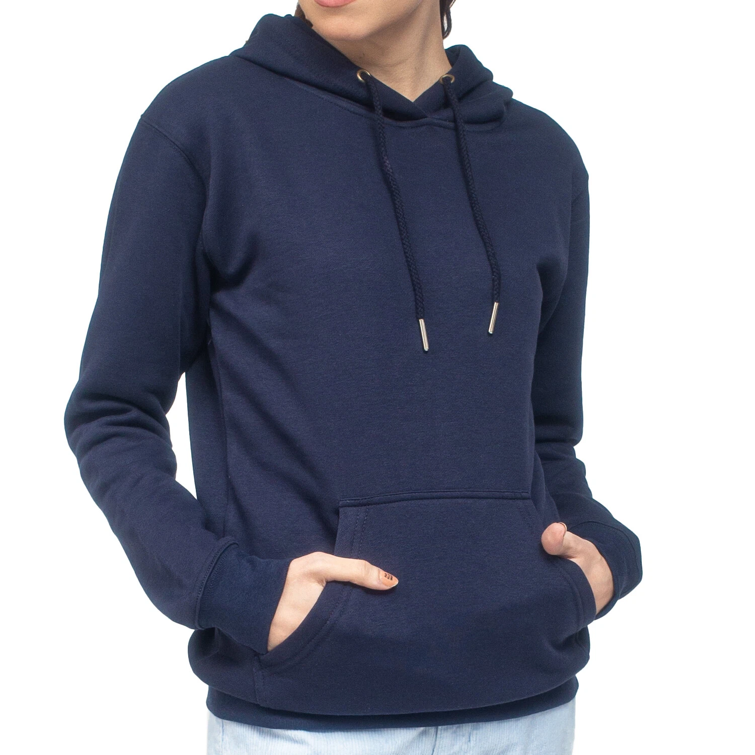 OFF WHITE Felpa con cappuccio in pile da donna pullover morbido felpa comoda manica lunga