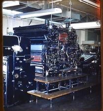 Printing Presses - 1950s Stereo Realist slide Kodachrome #627