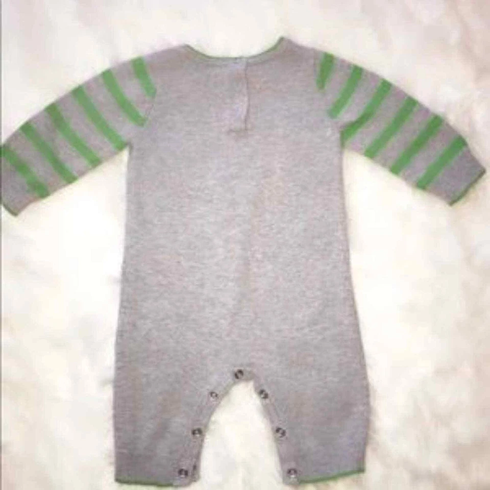 Koala Niños Infante Niño 0-3 Meses Gris Verde Algodón Lucky Me Una Pieza Manga Larga Foto 2 de 4