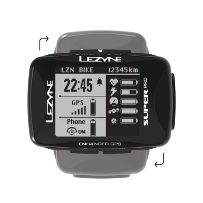 Lezyne Super Pro GPS   Fahrradcomputer mit Bluetooth Smart & ANT+