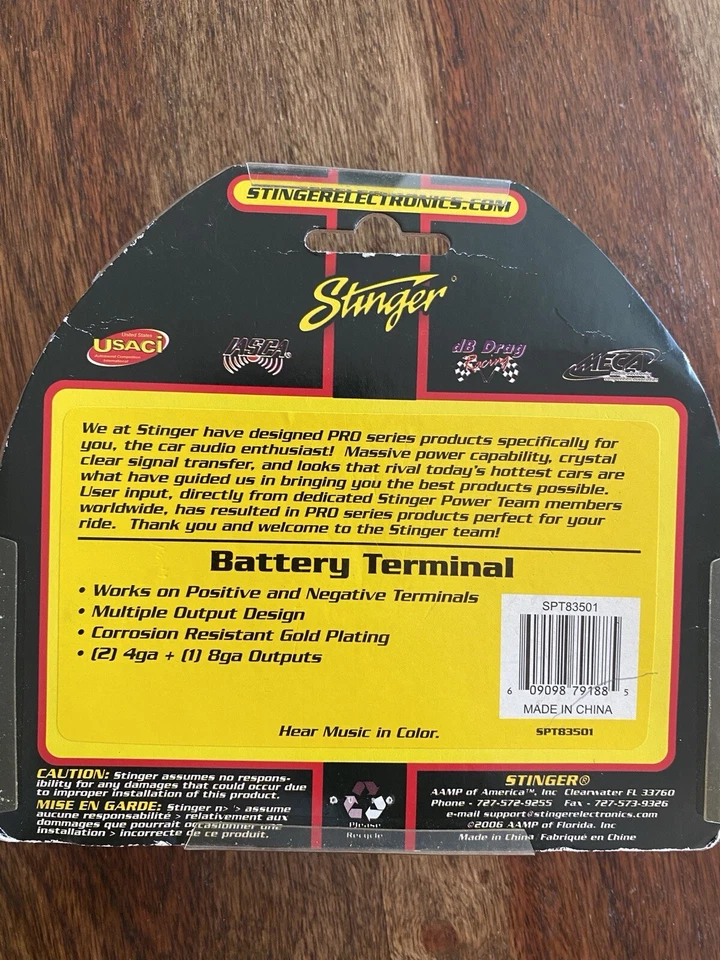 STINGER SPT53501 POSITIVE NEGATIVE BATTERY TERMINAL (2) 4 GAUGE + 8 GAUGE OUT - Image 2 of 4