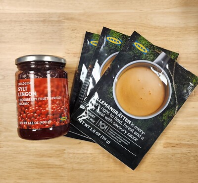 IKEA Sylt Lingonberry jam (1pack)  Swedish meatballs Souce ALLEMANSRÄTTEN (3pack