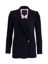 Club Monaco Women's Blazer Black Viscose Size Numeric 4
