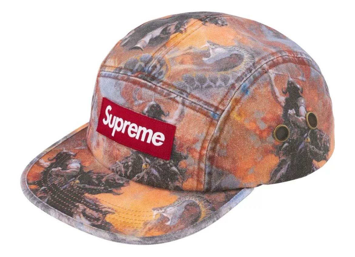 Casquette de camp Supreme Frank Frazetta orange FW24H110 neuve avec étiquette