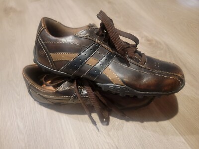 Skechers Shoes Casual Dress Lace Up Sneakers Brown Leather Men s Size 8