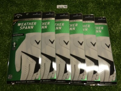 6 Callaway Weather Spann Womens Small Golf Gloves Worn on Left Hand New