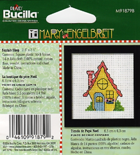 Cross Stitch Kit Mary Engelbreit Square Mini Frame Small Project Bucilla NEW - Picture 6 of 6