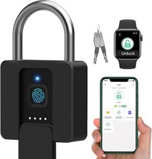 Fingerprint Padlock,Bluetooth Key with Fingerprint, Waterproof Combination Lock