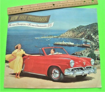 1952 STUDEBAKER BIG DLX 16-pg COLOR CATALOG Brochure CONV'T Starliner XLNT+