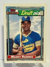1992 Topps #156 Manny Ramirez Rookie Cleveland Indians Baseball Card. rookie card picture