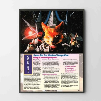 Poster Super Star Fox Weekend Competition SNES Unframed Poster