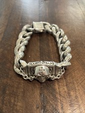 Scott Kay UNKAGED Jaws Of Life Sterling Silver Skull Bracelet 8.5 141 grams WOW