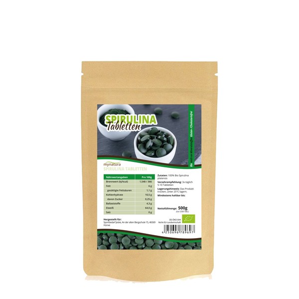 Mynatura Bio-Spirulina 500G Presslinge A QualitäT Algen Tabs Vegan-image