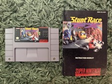 Stunt Race Super Nintendo SNES instruction booklet game cartridge