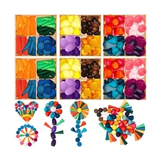 Loose Parts Play Materials Set Wooden Mandala Toys Kit Wood Sensory... Fast Ship