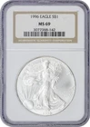 1996 American Silver Eagle Dollar MS69 NGC Mint State 69