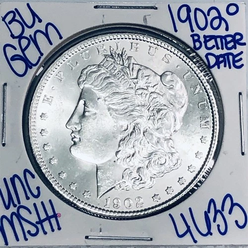 1902 O BU UNCIRCULATED MORGAN SILVER DOLLAR AUTHENTIC U.S.MINT FREESHIPPING 4633