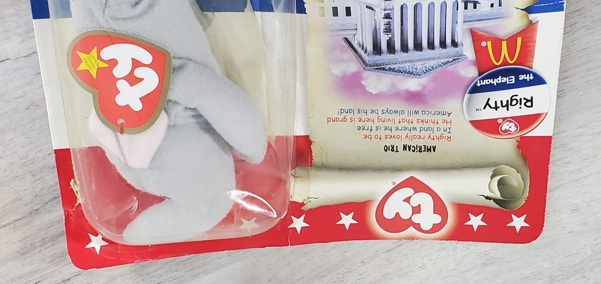 Beanie Babiesレフティライティスペシャルバージョン2体セット Ty Beanie Babies Lefty & Righty - Etsy Israel