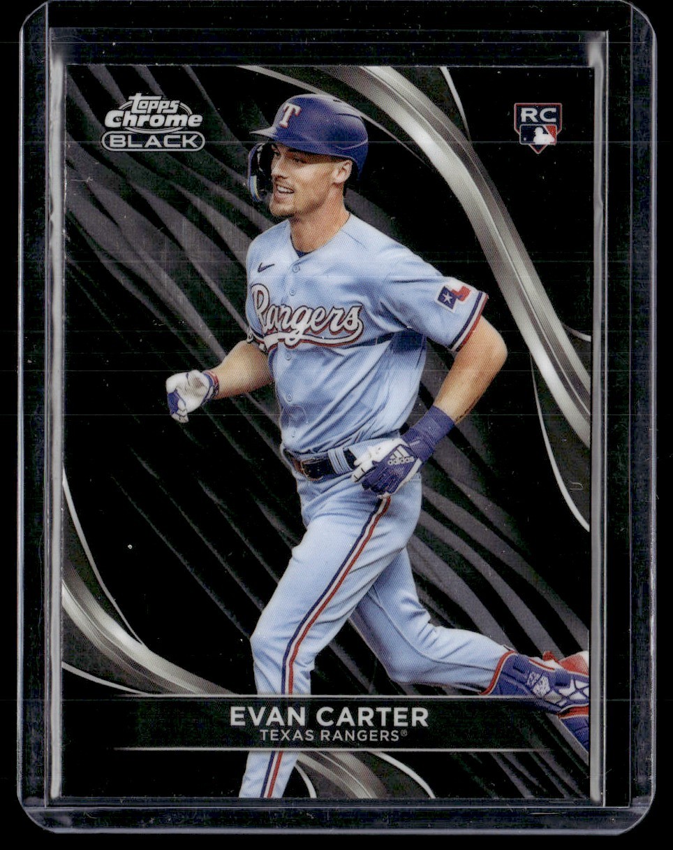 2024 Topps Chrome Black Evan Carter Rookie Texas Rangers #83