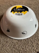 New Corelle Halloween 1Qt Serving Bowl Cats Bats