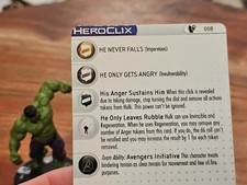 AG01 Heroclix Age of Ultron Movie set Hulk 008 Gravity Feed figure w/card