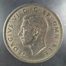 1951 Great Britain Two Shillings George VI Bold Design
