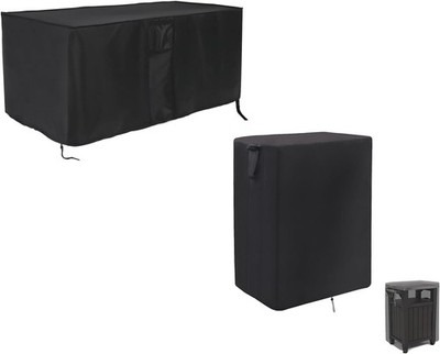 Outdoor Deck Box Cover 230 Gallon and Outdoor Prep Table Cover for Keter Unity