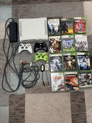 Microsoft Xbox 360 Console Bundle with Controllers, Accessories, Games Halo