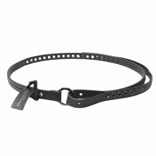 Dior 22aw Christian cuir de veau œillet étroit ceinture poinçonnage 75 occasion