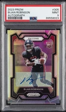 2023 PANINI PRIZM AUTO #305 BIJAN ROBINSON PSA 9