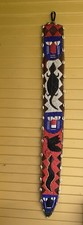 Yoruba African Hand Beaded Belt Sash Wall Hanging Panel Shells 42&rdquo; X 5-1/4&rdquo;