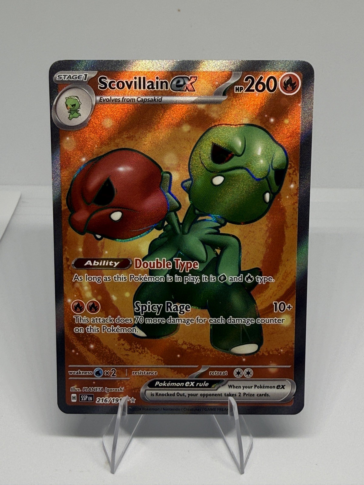 Pokemon Scarlet Violet Scovillain EX Near Mint 
