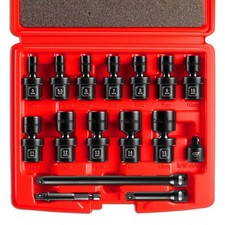 14 Drive Universal Impact Socket Set 16-pcs Metric Size 5 5.5 6-15mm 14 Drive Universal Impact Socket Set 16-pcs Metric Size 5 5.5 6-15mm