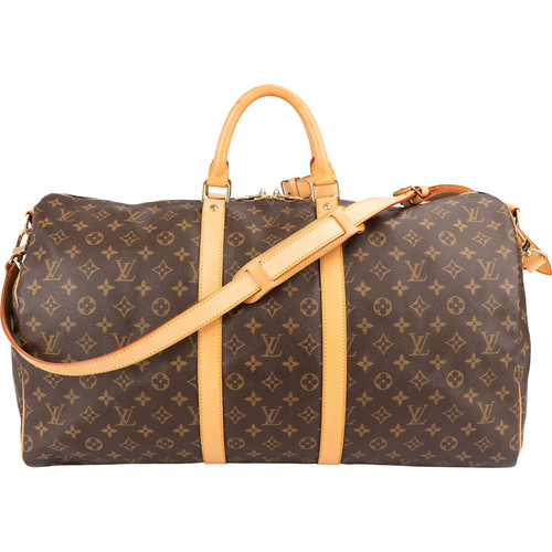 Louis Vuitton Monogram Keepall 55 Bandoulière Travel Bag Pouch