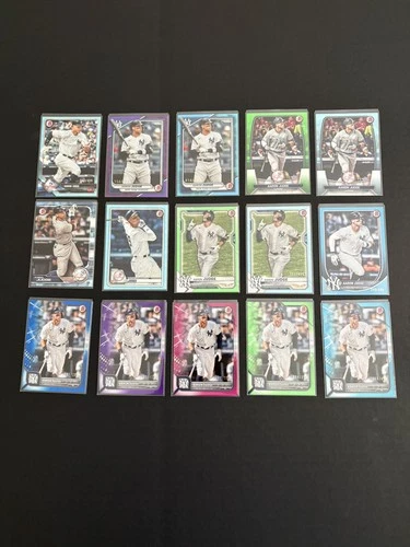 Bowman Aaron Judge (15) Numbered Parallel Card Lot