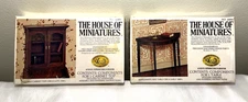 House Of Miniatures LOT Hepplewhite Side Table 40004 & Closed Cabinet Top 40001