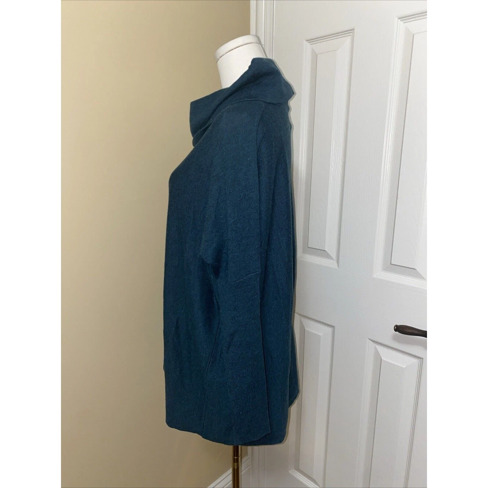 smartwool edgewood poncho cowl deep neck knit sweater