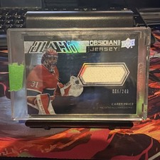 Carey Price 2021-22 UD Black Obsidian Jersey /249 Game Used Montreal Canadiens