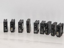 Set of 9 Assorted Plug In Circuit Breakers - Siemens & Square D, As Shown