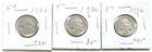 1936 P D S Buffalo Nickel Carded 5 Cent 3 Coin Lot From OLD Estate Collection