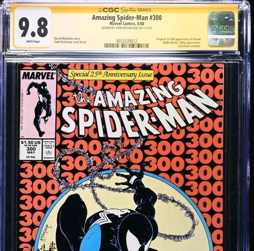 Amazing Spider-Man #300 CGC 9.8 SS Signed Todd McFarlane First Venom 1988