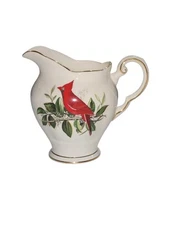 4.25" Royal Chelsea Creamer Cardinal Olive Branch Bone China Made In England