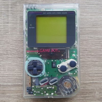 Nintendo Gameboy Classic Konsole Transparent Clear Handheld Spielkonsole (GUT)